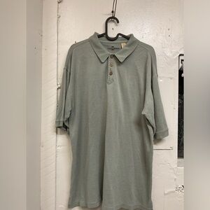 Tommy Bahama Mens Polo Shirt Silk Blend Short Sleeve Light Green Size L